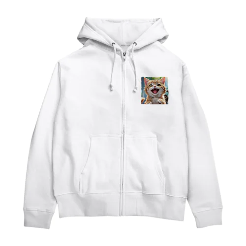 かわいい笑顔がたまらない子猫 Zip Hoodie