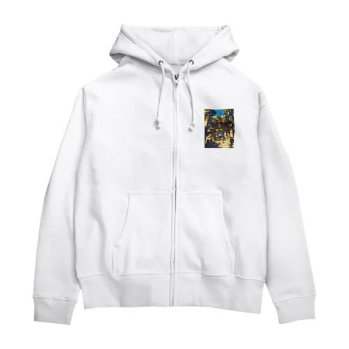 荘厳な門　なでしこ1478 Zip Hoodie