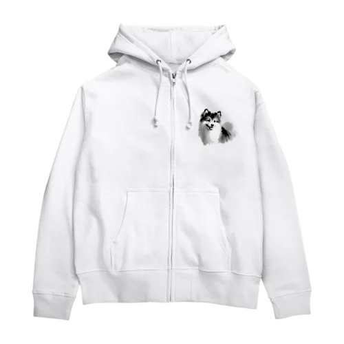 水墨犬 Zip Hoodie