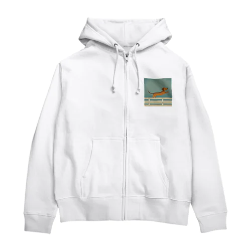 柵越えダックス Zip Hoodie