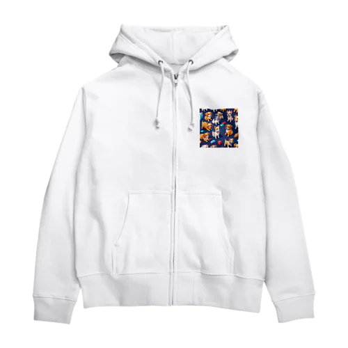 ワンちゃん大集合 Zip Hoodie