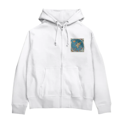 世界名言地図 Zip Hoodie