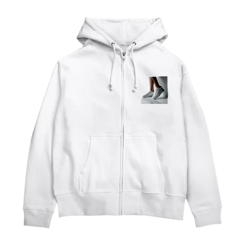 白いスニーカー Zip Hoodie