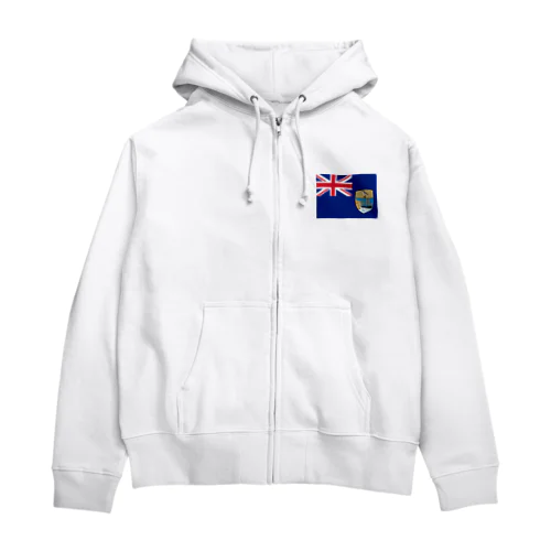 セントヘレナ・アセンション、トリスタン・ダ・クーニャの旗 Zip Hoodie