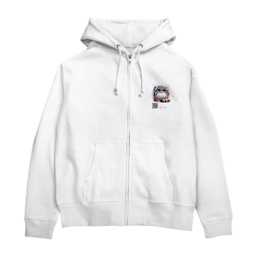 丸くなったマヌルネコ Zip Hoodie