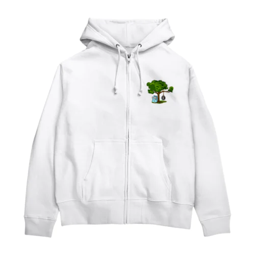 ブランコで休むGopherくん(ゴーファーくん) Zip Hoodie