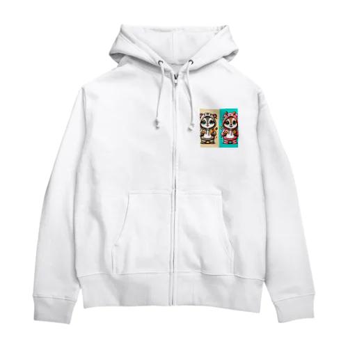 かわいい癒やし動物 Zip Hoodie