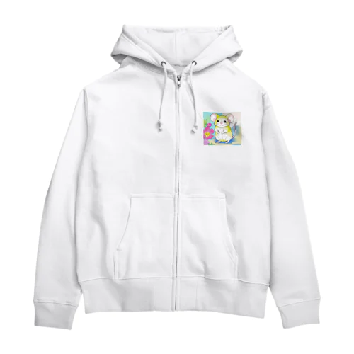 ねずみのスニーキー Zip Hoodie