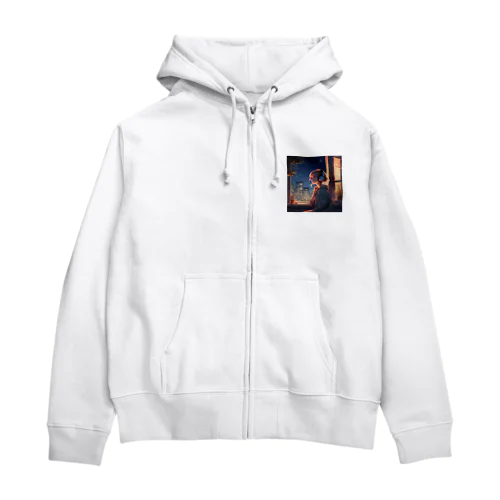 ブロンド美女 Zip Hoodie