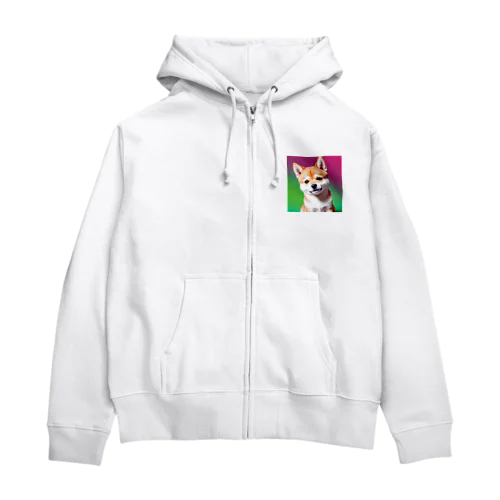 キュルルン顔の柴犬さん Zip Hoodie