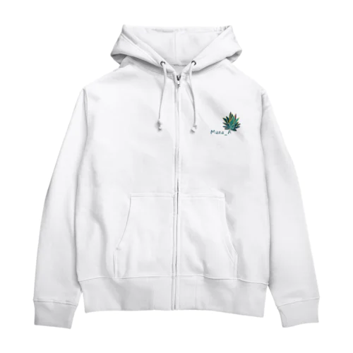 熱帯植物アガベ Zip Hoodie