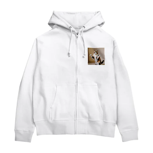 三毛猫 Zip Hoodie