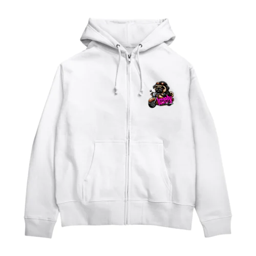 ラブリーパグ Zip Hoodie