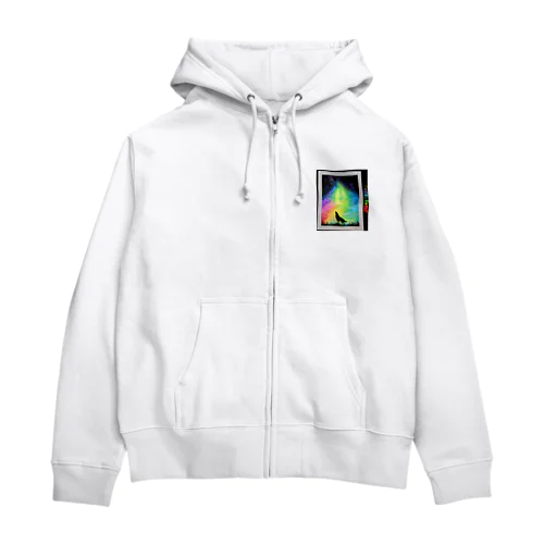 オオカミとオーロラ Zip Hoodie