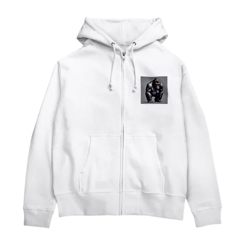 ピクセルアート THE・ゴリラ Zip Hoodie