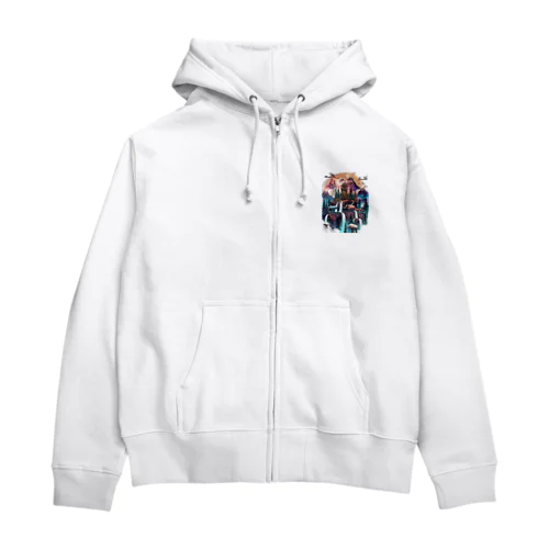 神秘の山 Zip Hoodie