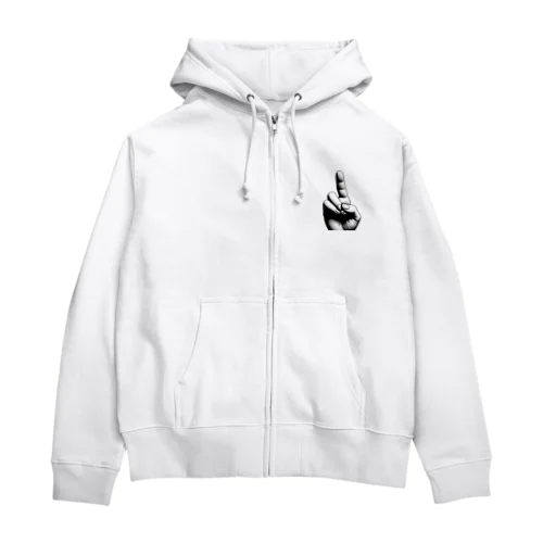 違和感のある指 Zip Hoodie