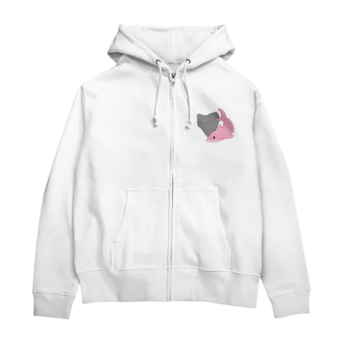 大歯シャーク Zip Hoodie