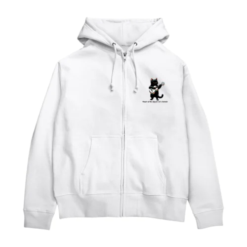 ねことウクレレ Zip Hoodie