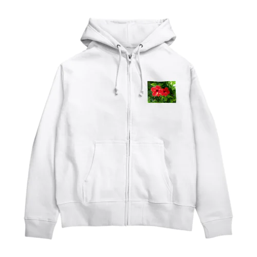 南国　ハイビスカス　パワースポット Zip Hoodie