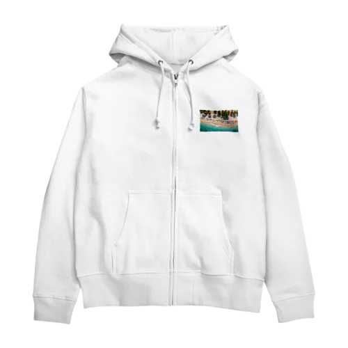 Hawaiian Beach Zip Hoodie