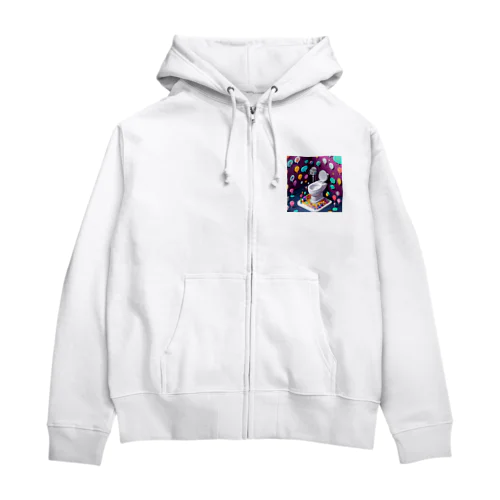 話すトイレ Zip Hoodie