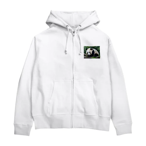 竹の達人パンダ Zip Hoodie