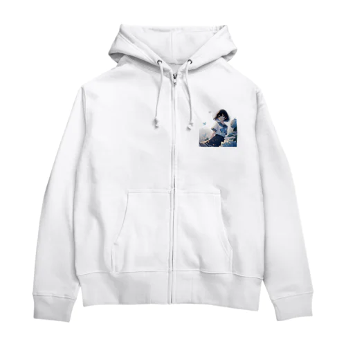 紫陽花と女子高生 Zip Hoodie