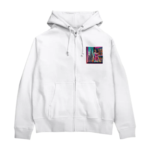 🌃摩天楼バー🍸美女✨ Zip Hoodie