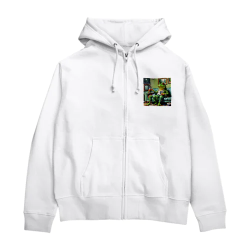 ジョークを言っているカエル Zip Hoodie