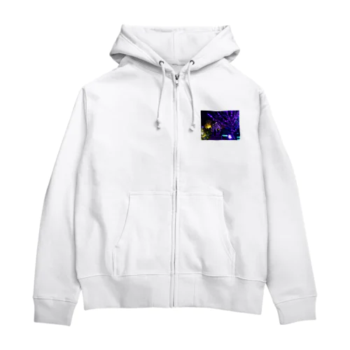 キラキラ輝くイルミネーションの世界 Zip Hoodie