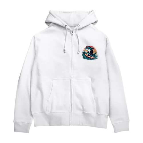 いかついサメ Zip Hoodie