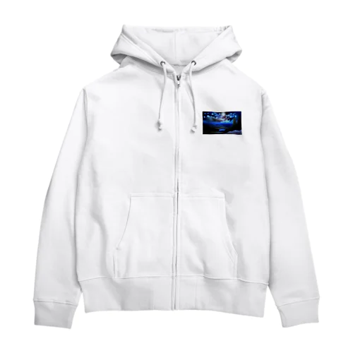 山の夜景 Zip Hoodie