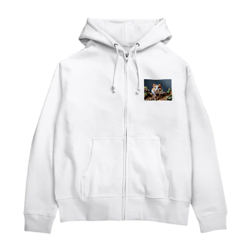 ふわもふロボロフスキーハムスター Zip Hoodie