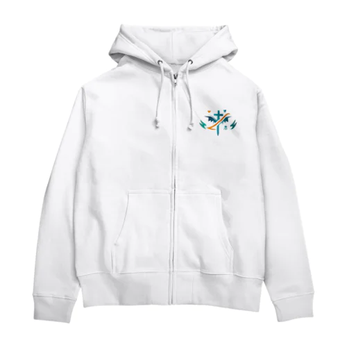 ヘルスケアロゴ Zip Hoodie