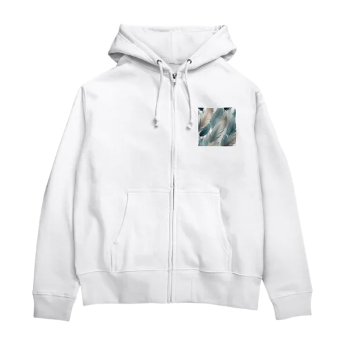 美しい羽のイラスト Zip Hoodie