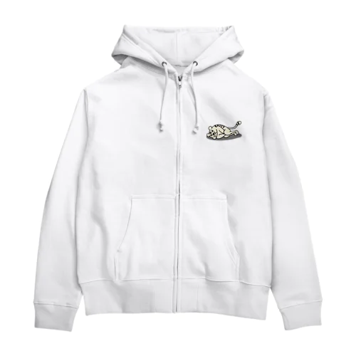 マッスルホワイト（拗ね） Zip Hoodie