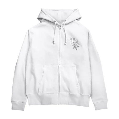 シンプル薔薇イラスト Zip Hoodie