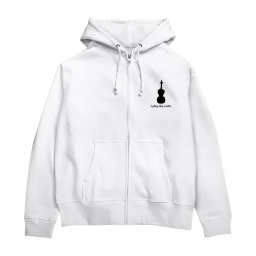 　バイオリン弾いてます Zip Hoodie