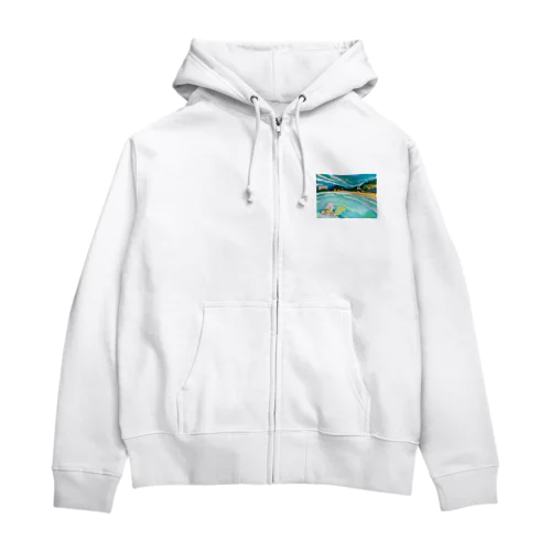 海から見ている Zip Hoodie