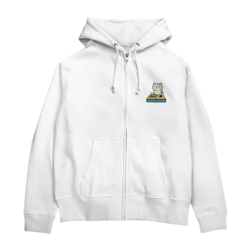 ゲームねこちゃん Zip Hoodie