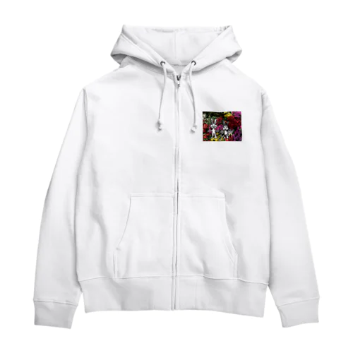 ウサ栗　秋のおデート Zip Hoodie