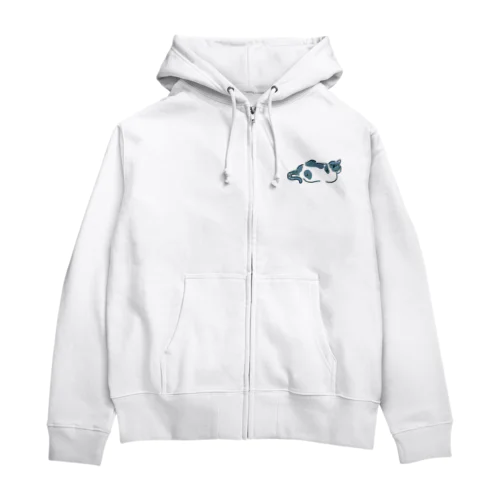 neko-ワンポイント Zip Hoodie