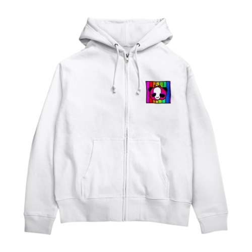 派手なお化粧ぱんこちゃん Zip Hoodie