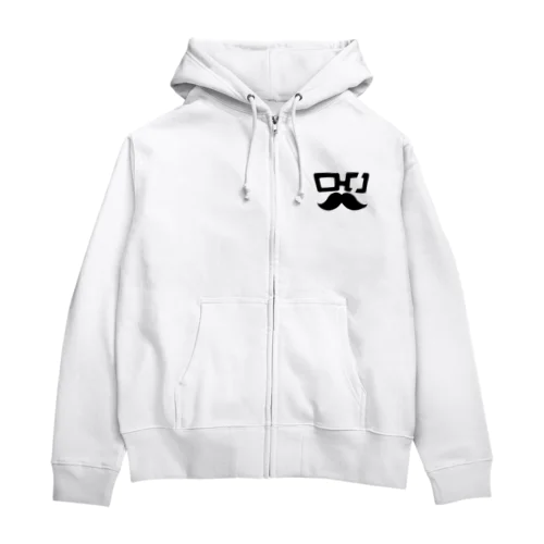 ひげめがね_B Zip Hoodie