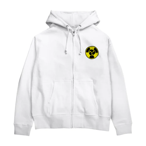 放射線に三つ巴 A Zip Hoodie