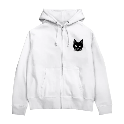 黒猫ジジ Zip Hoodie