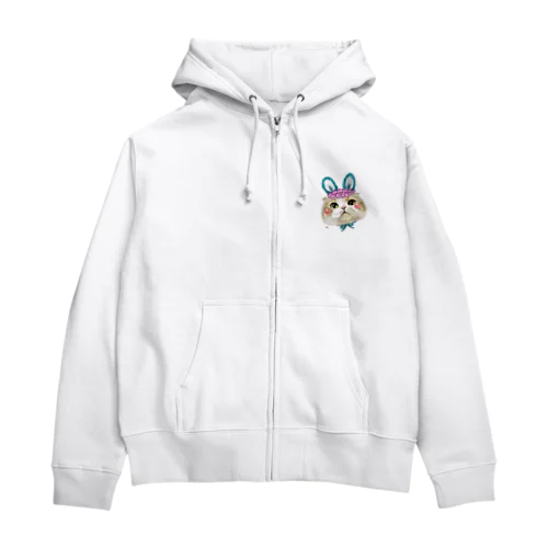 うさぎねこ Zip Hoodie