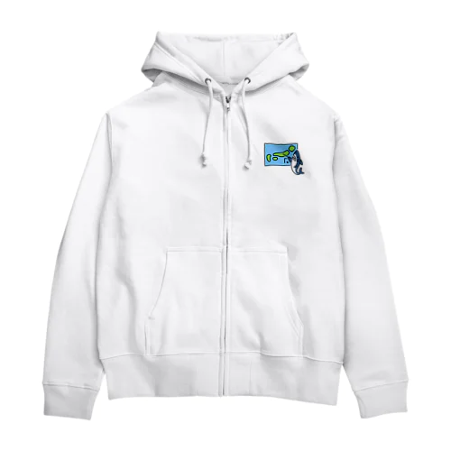 天気を予想するサメ Zip Hoodie