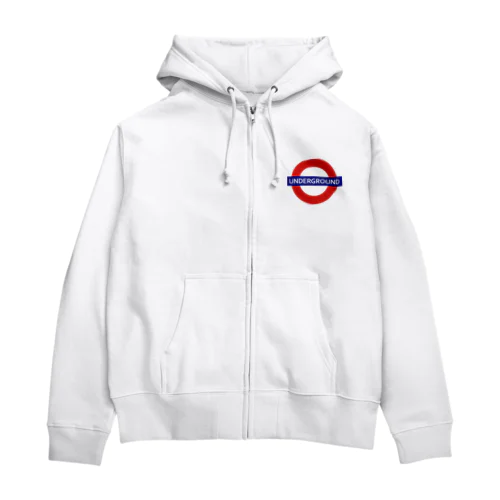 underground アンダーグラウンド LONDONロンドン 地下鉄 Zip Hoodie